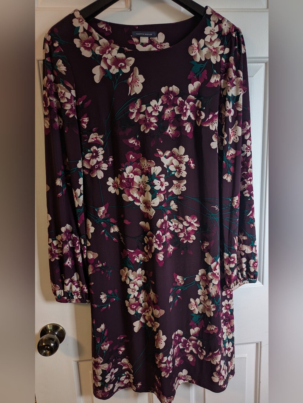Tommy Hilfiger Floral Long Sleeve Midi Dress